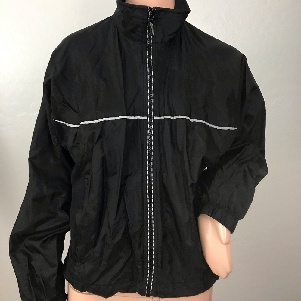 Reebok Black Windbreaker Jacket Size M